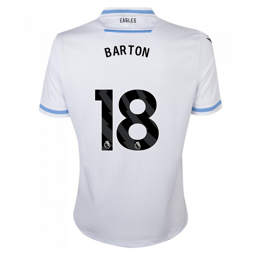 Bambino Maglia Kirsty Barton #18 Bianco Kit Gara Away 2023/24 Maglietta