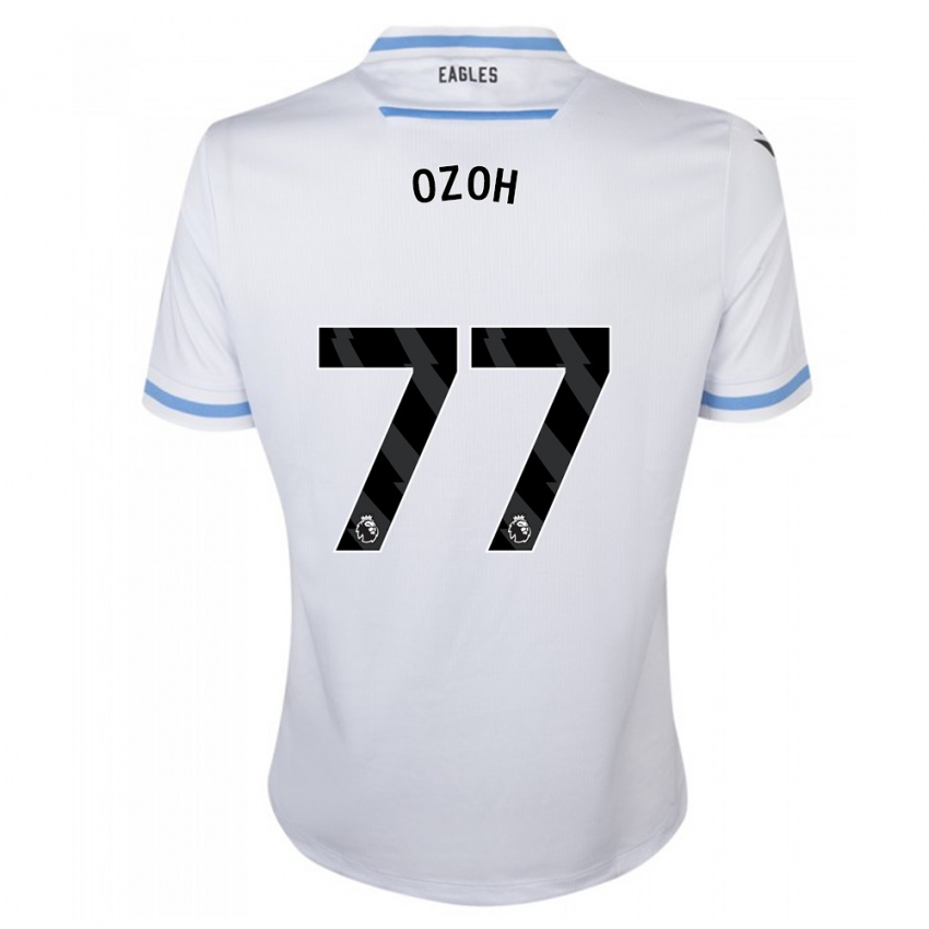 Bambino Maglia David Ozoh #77 Bianco Kit Gara Away 2023/24 Maglietta