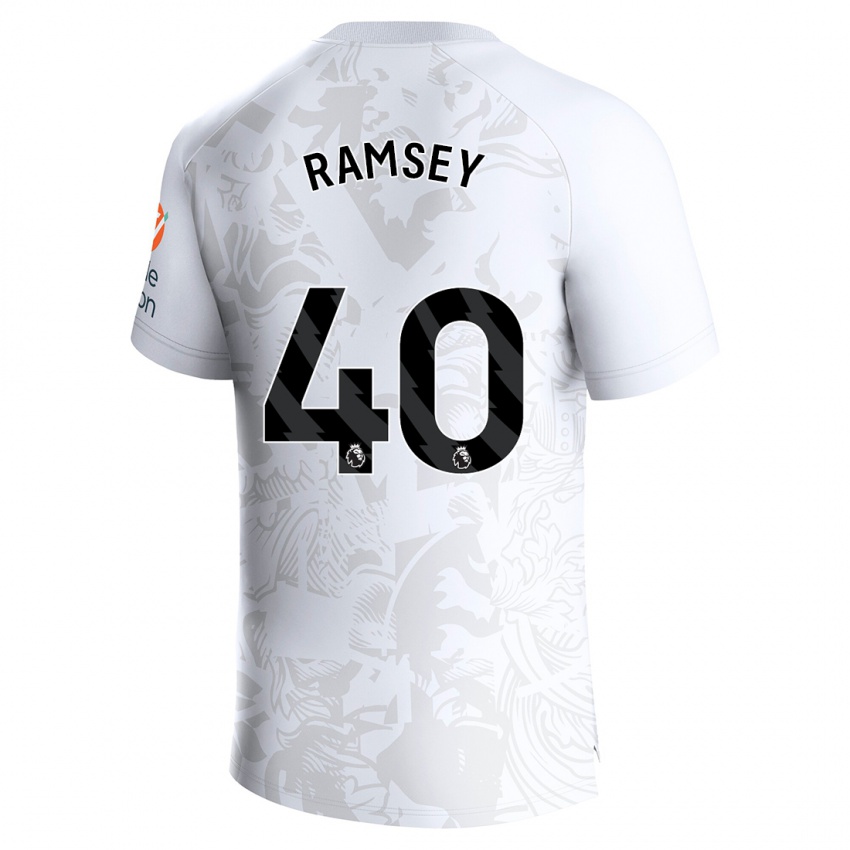Bambino Maglia Aaron Ramsey #40 Bianco Kit Gara Away 2023/24 Maglietta
