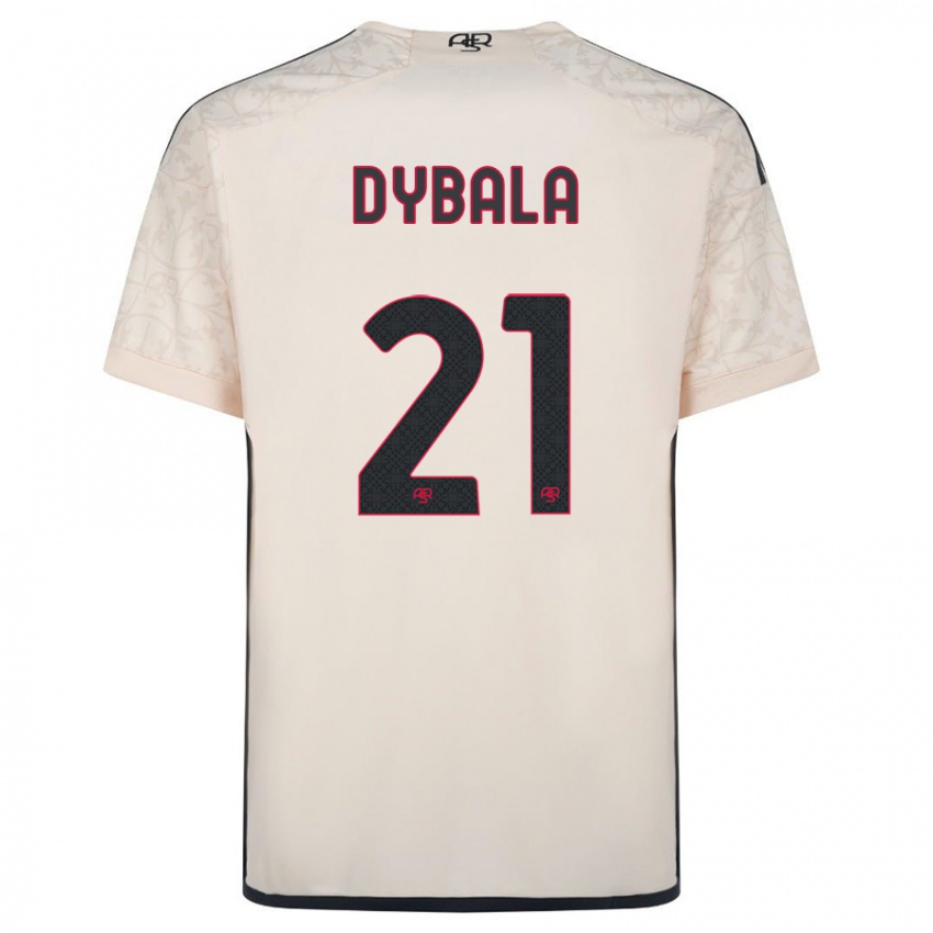 Bambino Maglia Paulo Dybala #21 Bianco Blu Kit Gara Away 2023/24 Maglietta