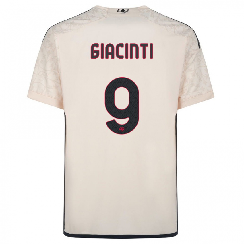 Bambino Maglia Valentina Giacinti #9 Bianco Blu Kit Gara Away 2023/24 Maglietta