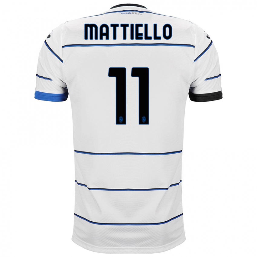 Bambino Maglia Federico Mattiello #11 Bianco Kit Gara Away 2023/24 Maglietta