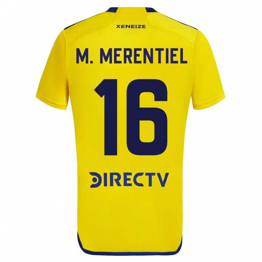 Bambino Maglia Miguel Merentiel #16 Giallo Kit Gara Away 2023/24 Maglietta