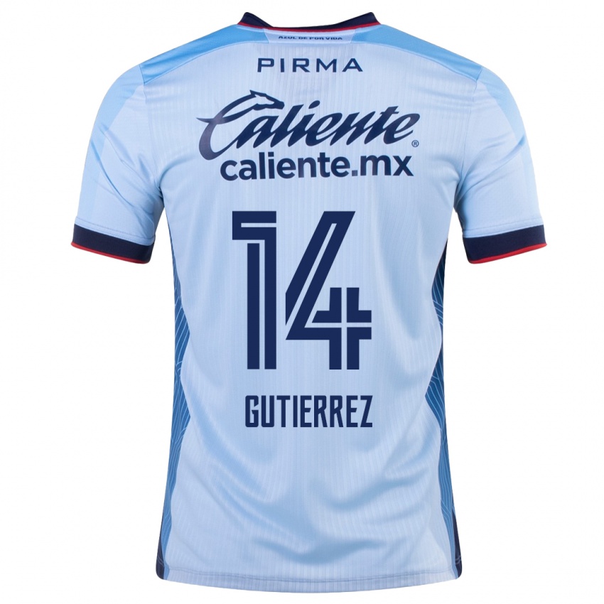 Bambino Maglia Alexis Gutierrez #14 Cielo Blu Kit Gara Away 2023/24 Maglietta