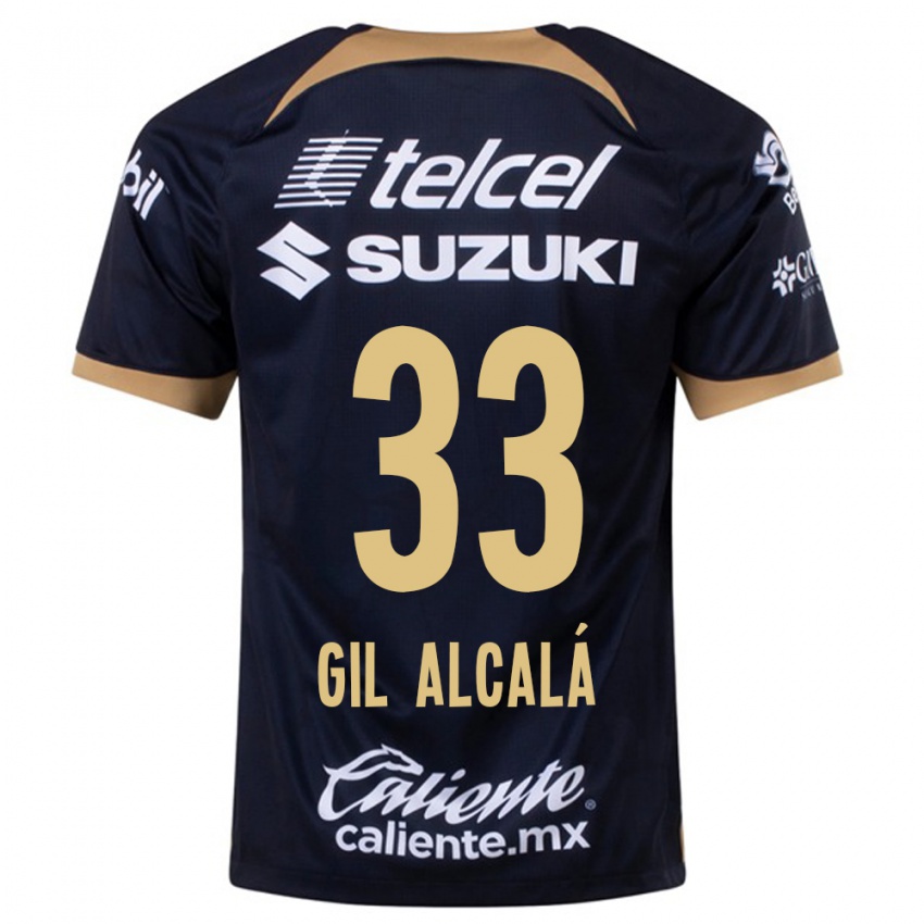 Bambino Maglia Gil Alcalá #33 Blu Scuro Kit Gara Away 2023/24 Maglietta