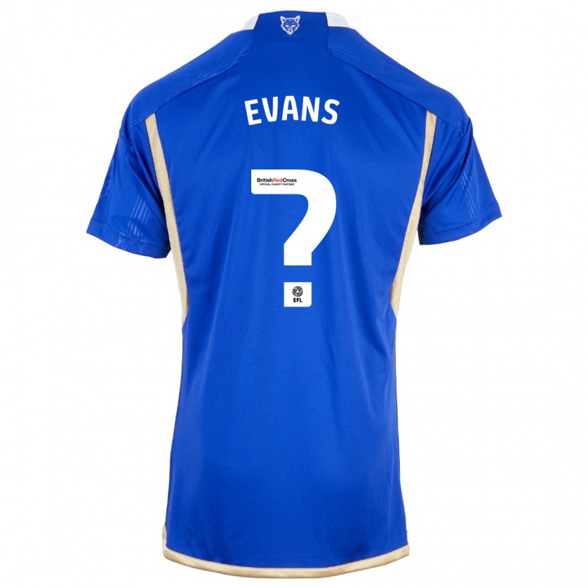 Uomo Maglia Reece Evans #0 Blu Reale Kit Gara Home 2023/24 Maglietta