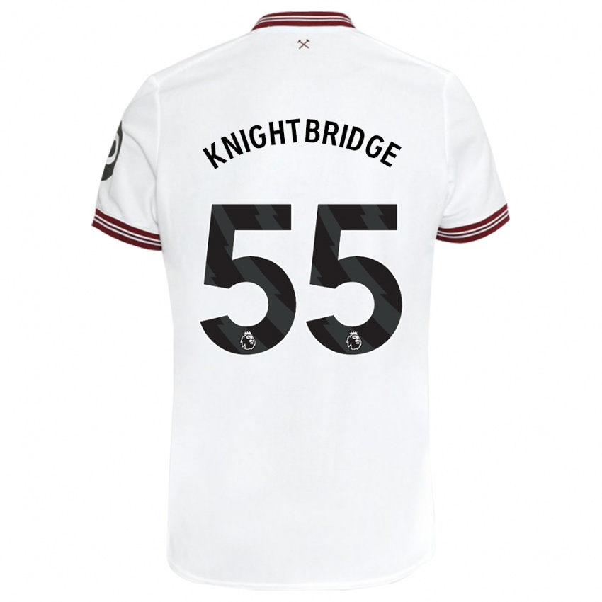 Uomo Maglia Jacob Knightbridge #55 Bianco Kit Gara Away 2023/24 Maglietta