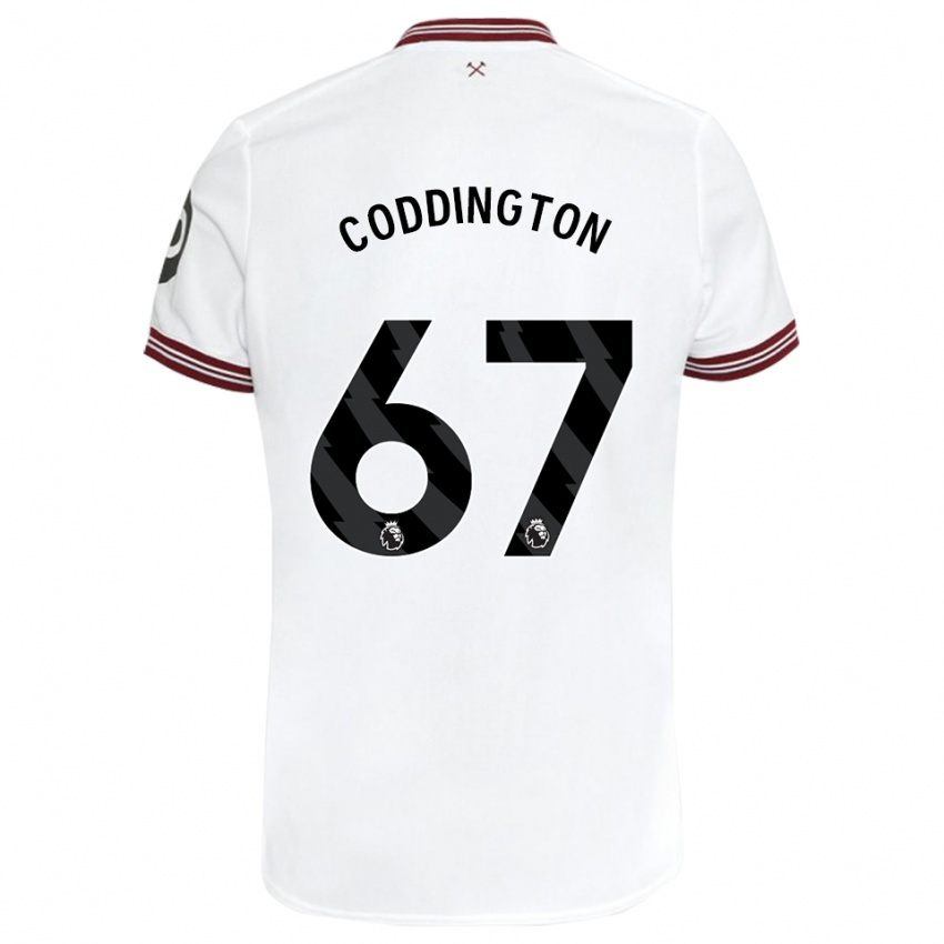 Uomo Maglia Remy Coddington #67 Bianco Kit Gara Away 2023/24 Maglietta