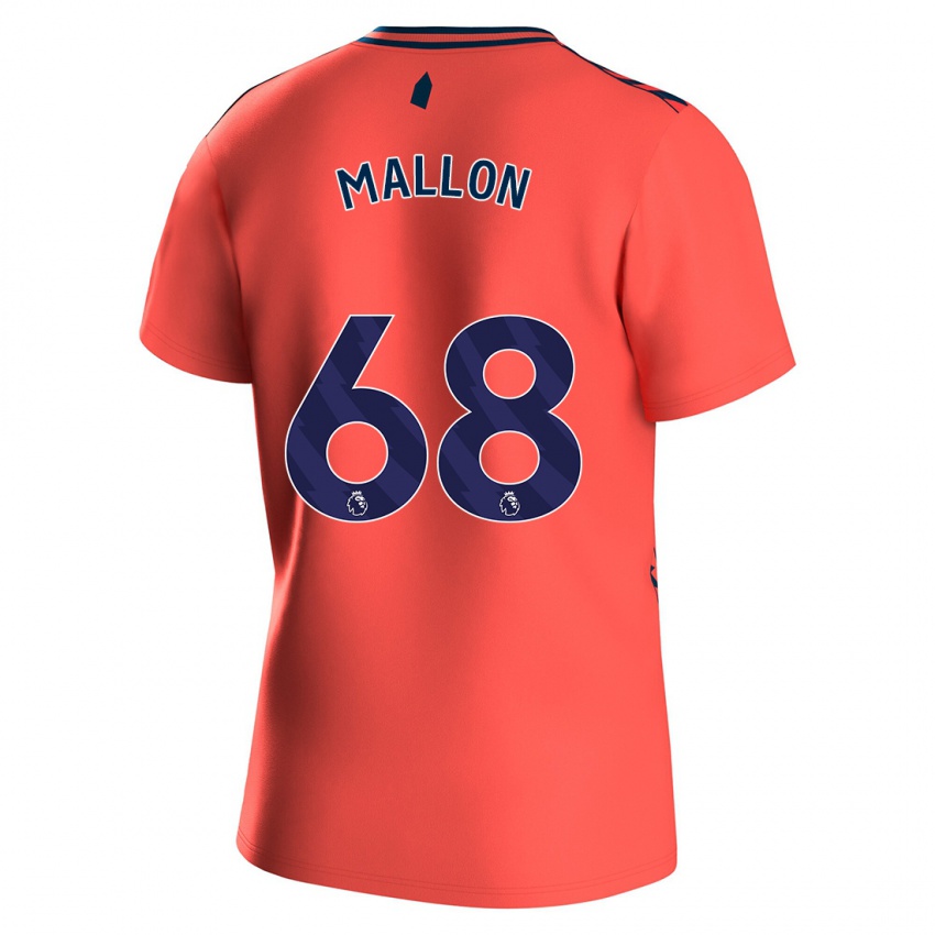 Uomo Maglia Mathew Mallon #68 Corallo Kit Gara Away 2023/24 Maglietta