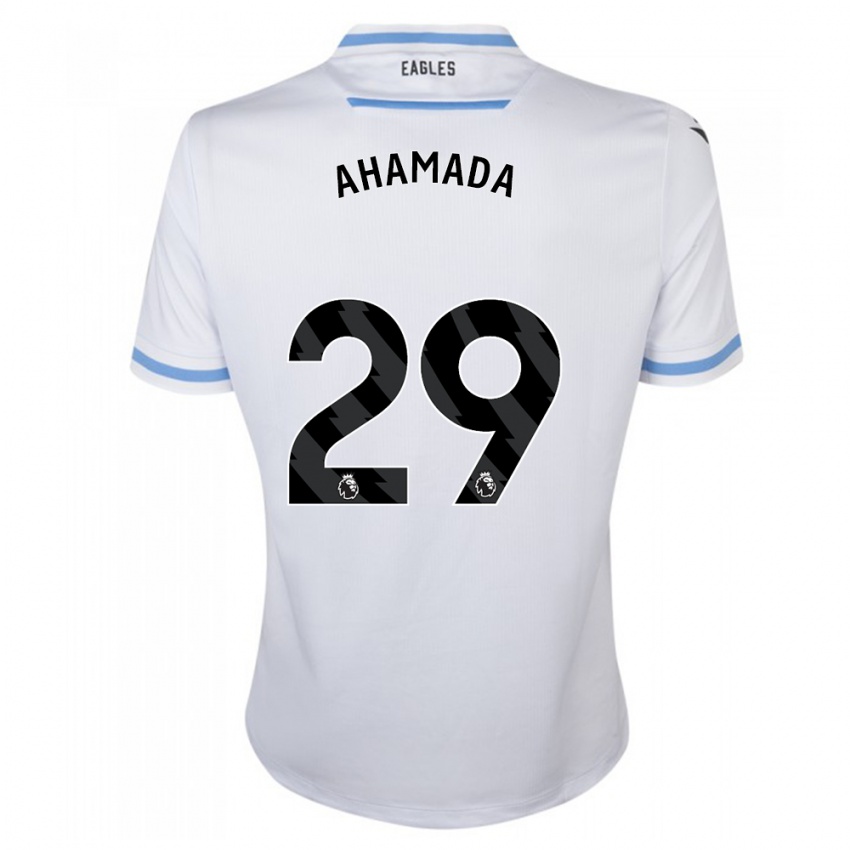 Uomo Maglia Naouirou Ahamada #29 Bianco Kit Gara Away 2023/24 Maglietta