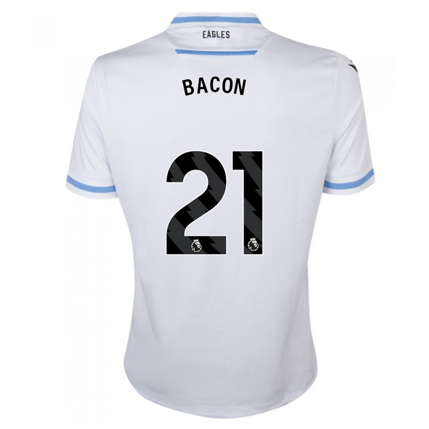 Uomo Maglia Skye Bacon #21 Bianco Kit Gara Away 2023/24 Maglietta