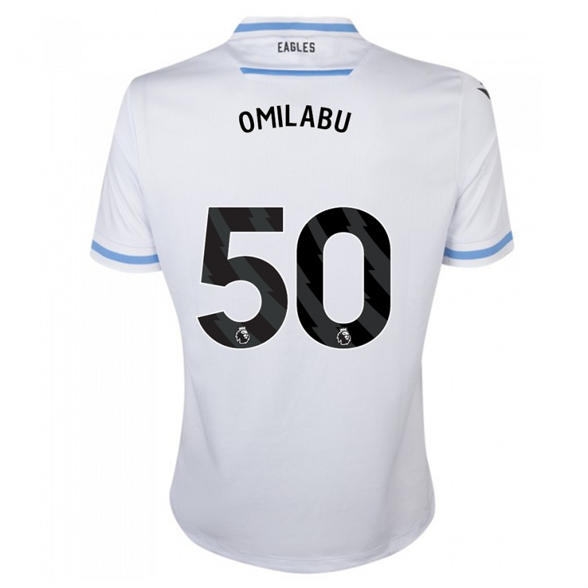 Uomo Maglia David Omilabu #50 Bianco Kit Gara Away 2023/24 Maglietta