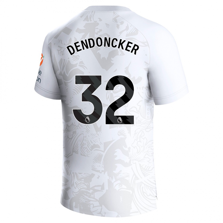 Uomo Maglia Leander Dendoncker #32 Bianco Kit Gara Away 2023/24 Maglietta