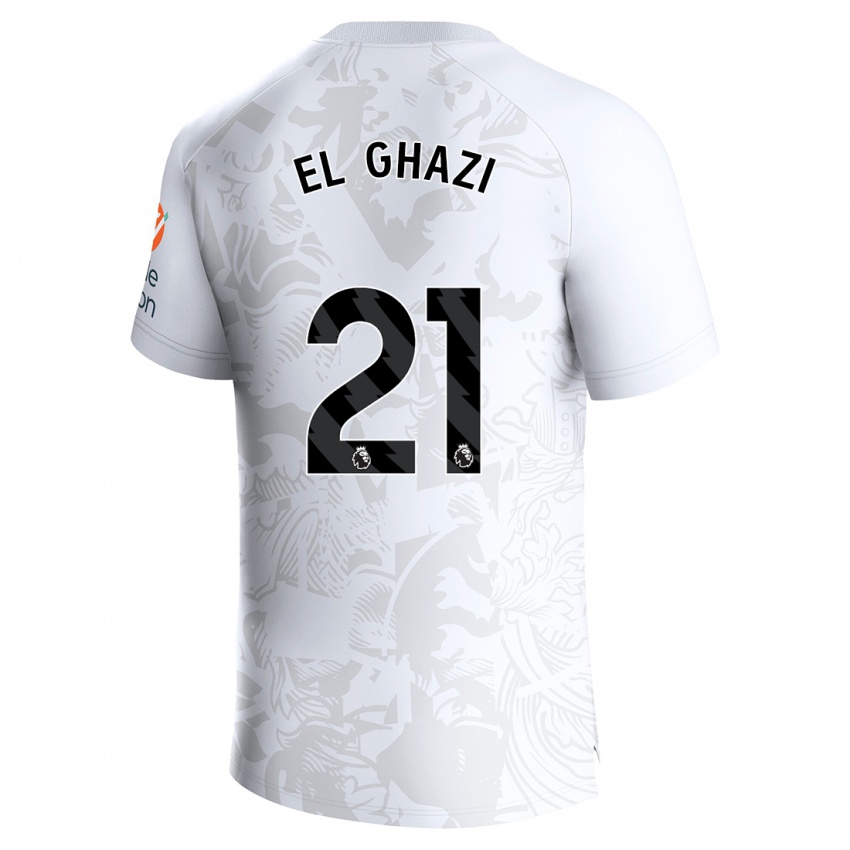 Uomo Maglia Anwar El Ghazi #21 Bianco Kit Gara Away 2023/24 Maglietta
