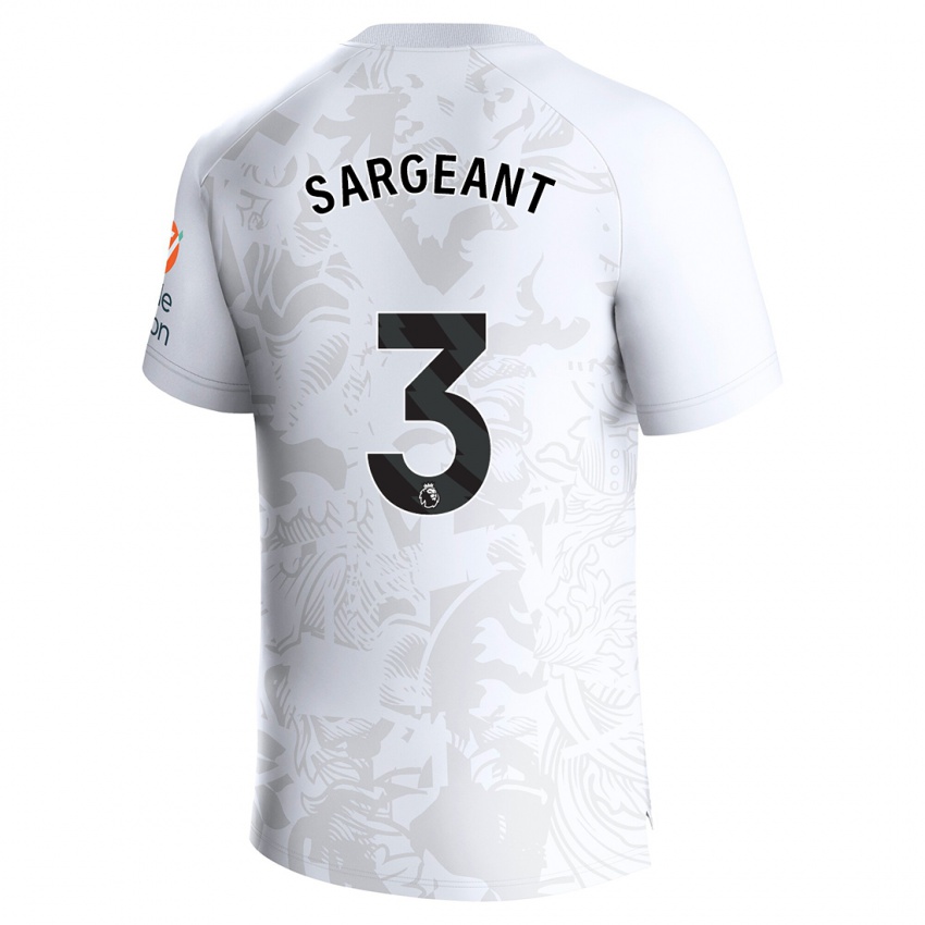 Uomo Maglia Meaghan Sargeant #3 Bianco Kit Gara Away 2023/24 Maglietta