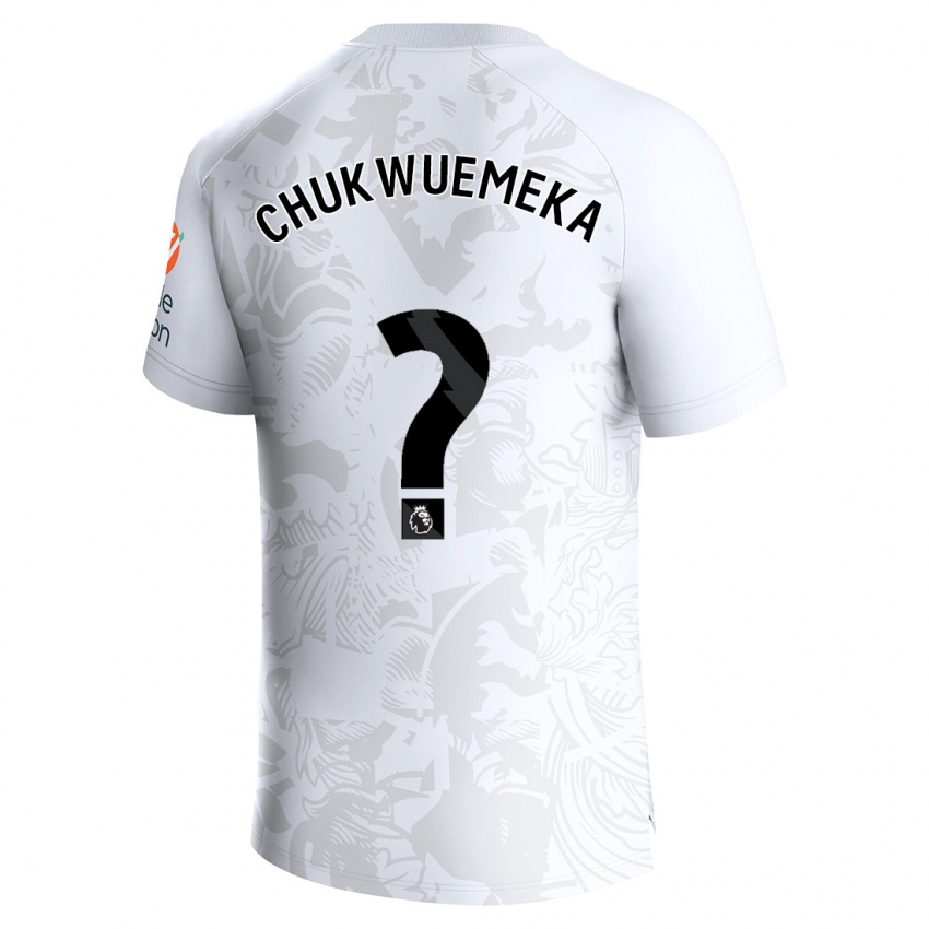 Uomo Maglia Caleb Chukwuemeka #0 Bianco Kit Gara Away 2023/24 Maglietta
