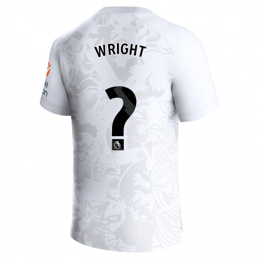 Uomo Maglia James Wright #0 Bianco Kit Gara Away 2023/24 Maglietta