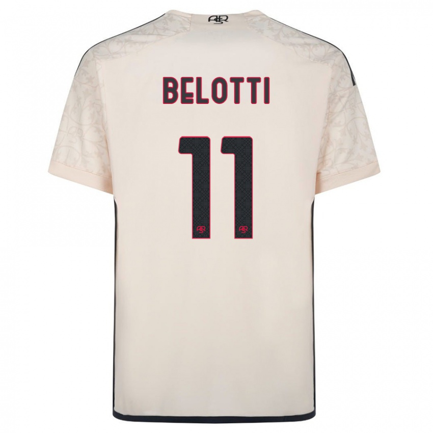 Uomo Maglia Andrea Belotti #11 Bianco Blu Kit Gara Away 2023/24 Maglietta