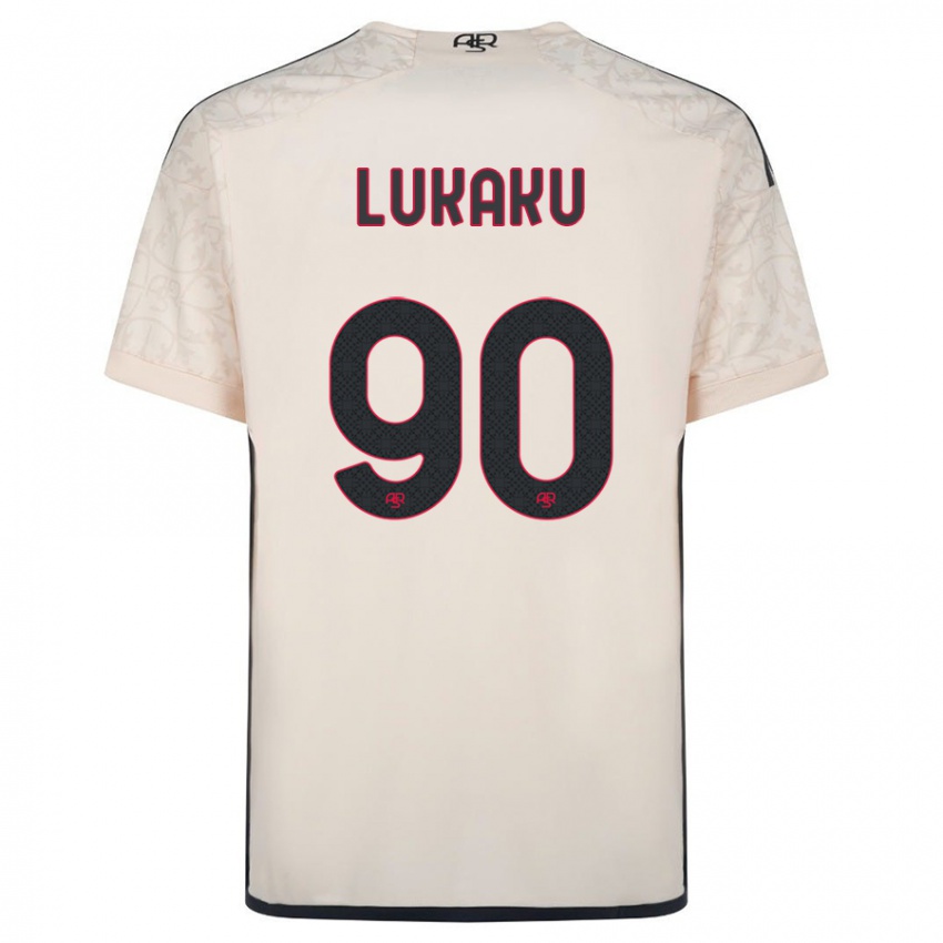 Uomo Maglia Romelu Lukaku #90 Bianco Blu Kit Gara Away 2023/24 Maglietta
