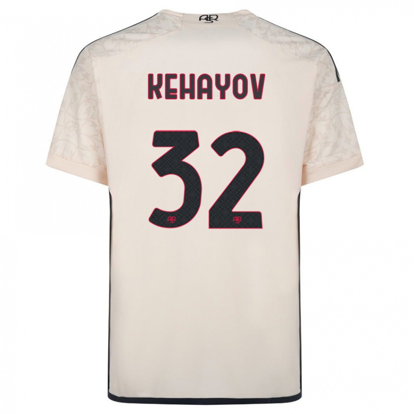 Uomo Maglia Atanas Kehayov #32 Bianco Blu Kit Gara Away 2023/24 Maglietta