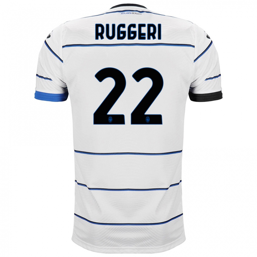Uomo Maglia Matteo Ruggeri #22 Bianco Kit Gara Away 2023/24 Maglietta