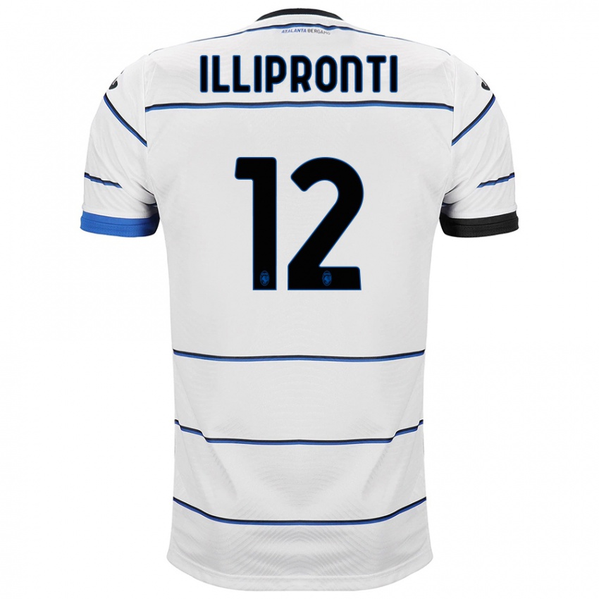 Uomo Maglia Filippo Illipronti #12 Bianco Kit Gara Away 2023/24 Maglietta