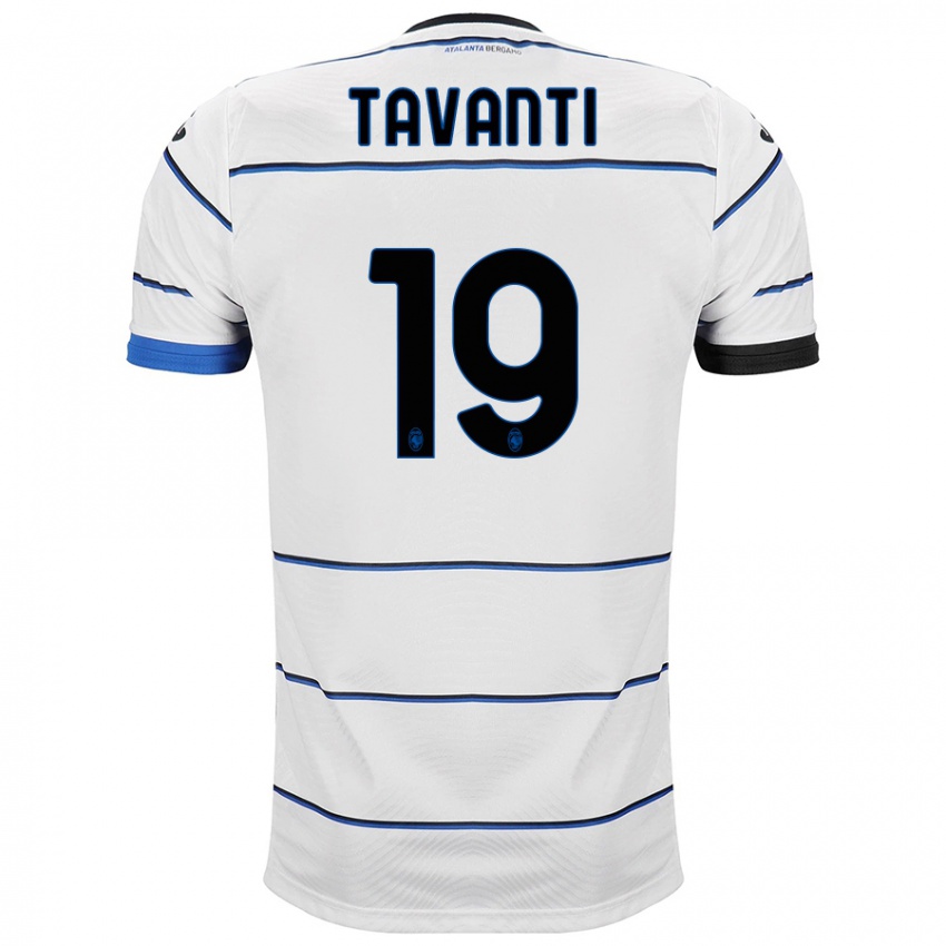 Uomo Maglia Mattia Tavanti #19 Bianco Kit Gara Away 2023/24 Maglietta