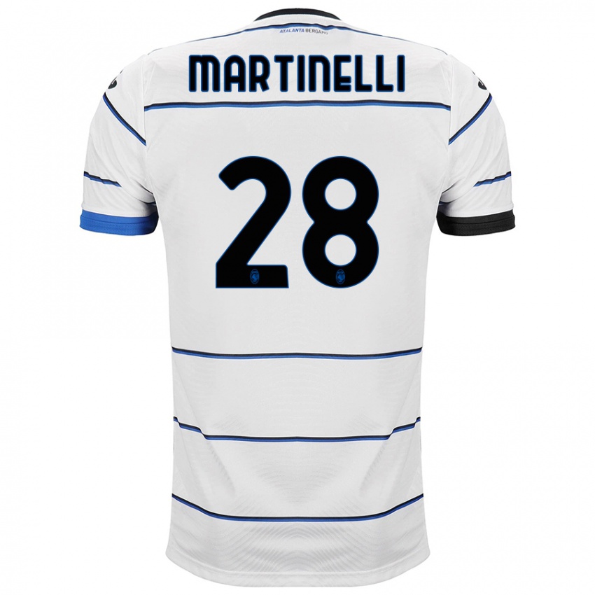 Uomo Maglia Gabriel Martinelli #28 Bianco Kit Gara Away 2023/24 Maglietta
