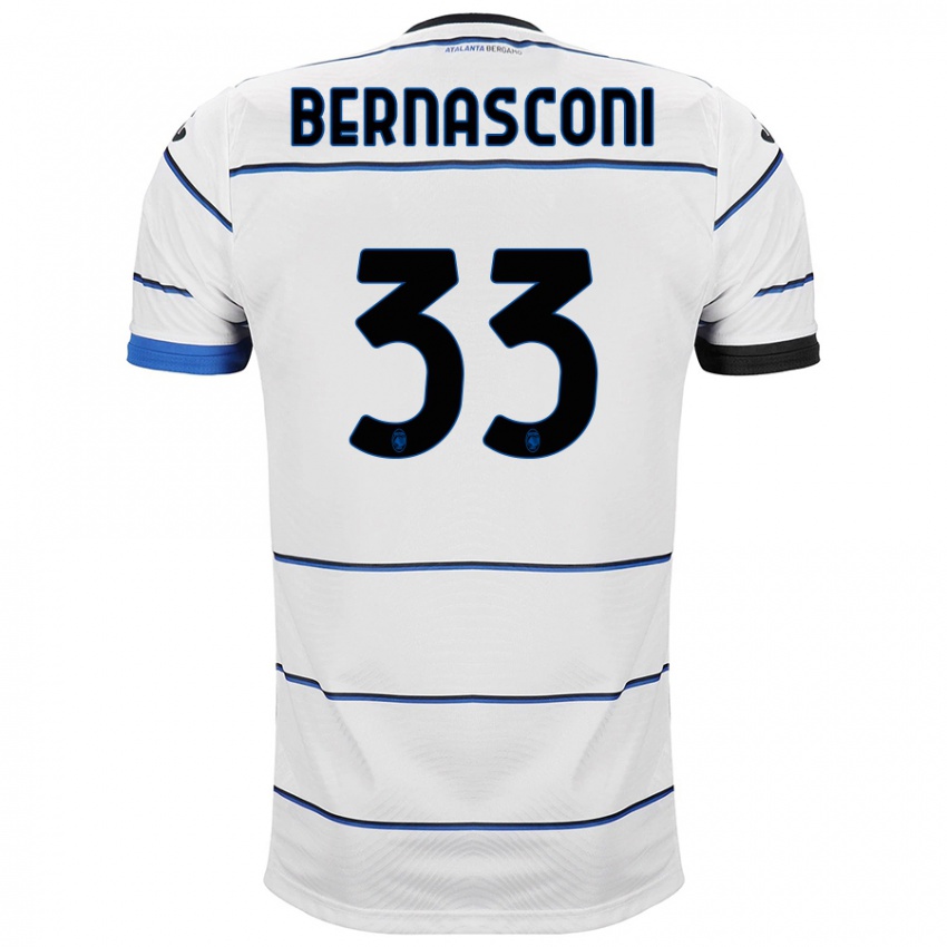 Uomo Maglia Lorenzo Bernasconi #33 Bianco Kit Gara Away 2023/24 Maglietta