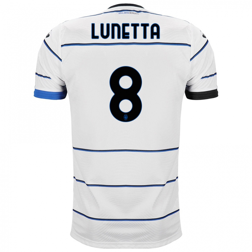Uomo Maglia Gabriel Lunetta #8 Bianco Kit Gara Away 2023/24 Maglietta