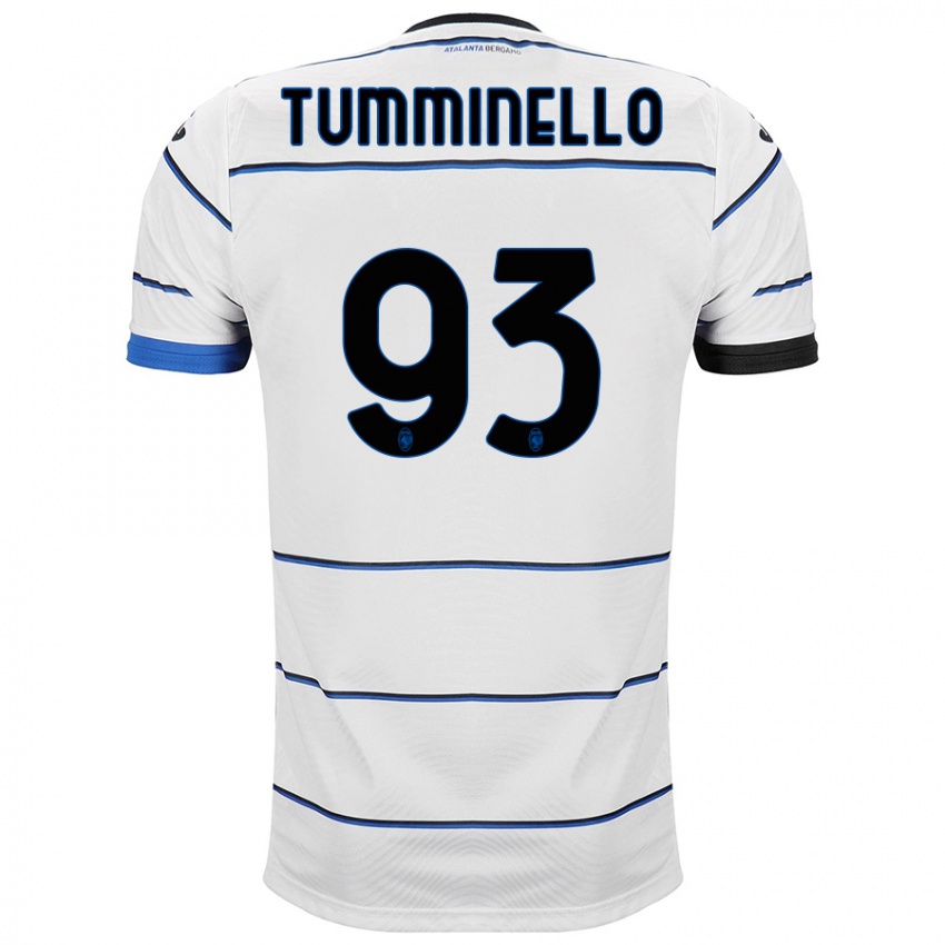 Uomo Maglia Marco Tumminello #93 Bianco Kit Gara Away 2023/24 Maglietta