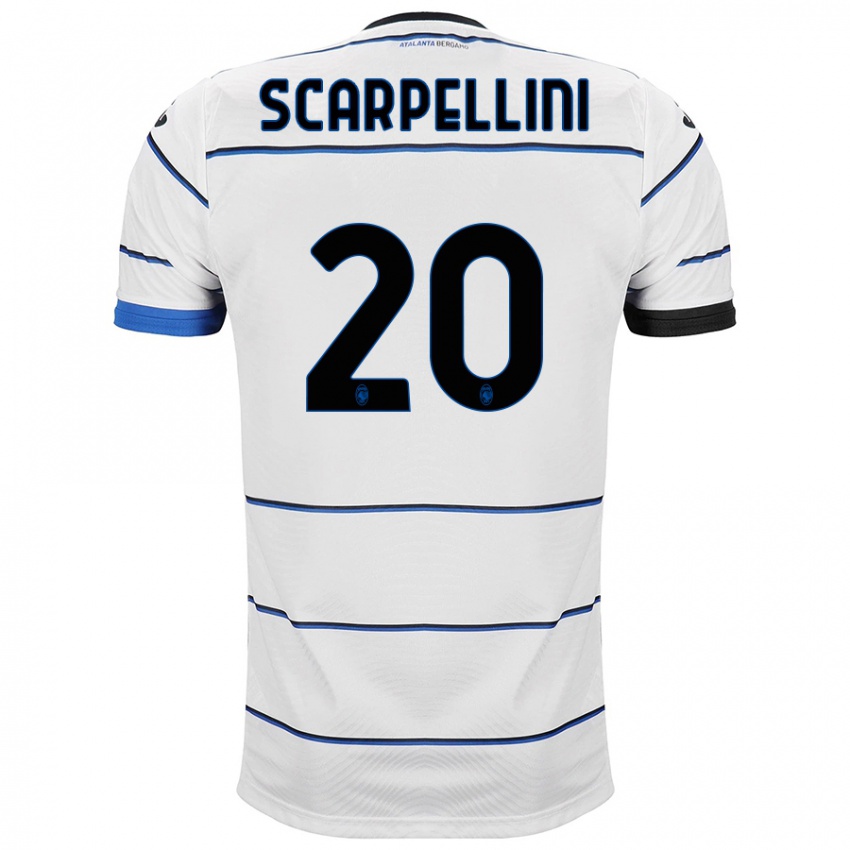 Uomo Maglia Andrea Scarpellini #20 Bianco Kit Gara Away 2023/24 Maglietta