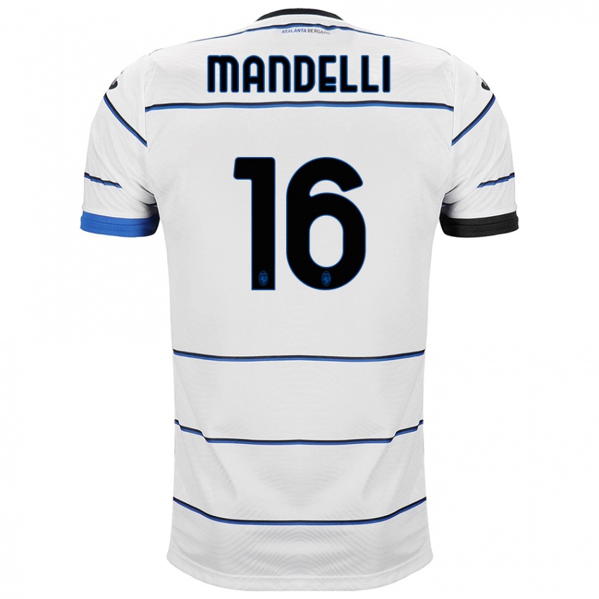 Uomo Maglia Giulia Mandelli #16 Bianco Kit Gara Away 2023/24 Maglietta