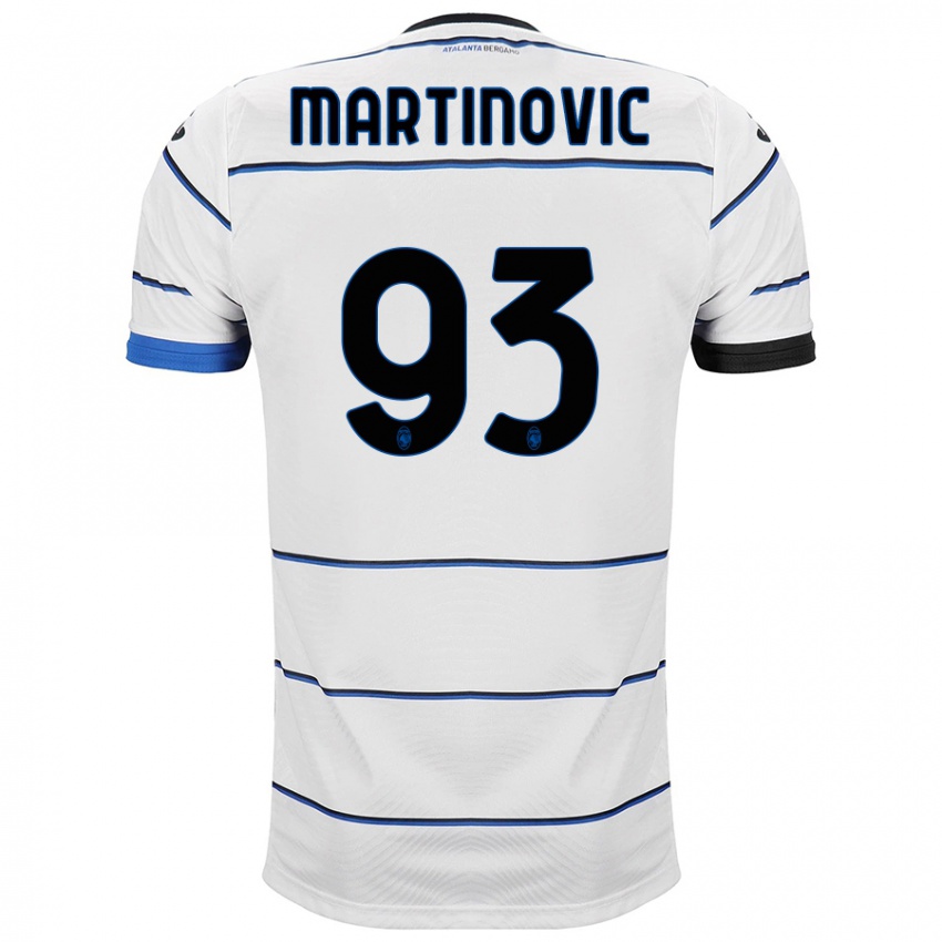 Uomo Maglia Melania Martinovic #93 Bianco Kit Gara Away 2023/24 Maglietta