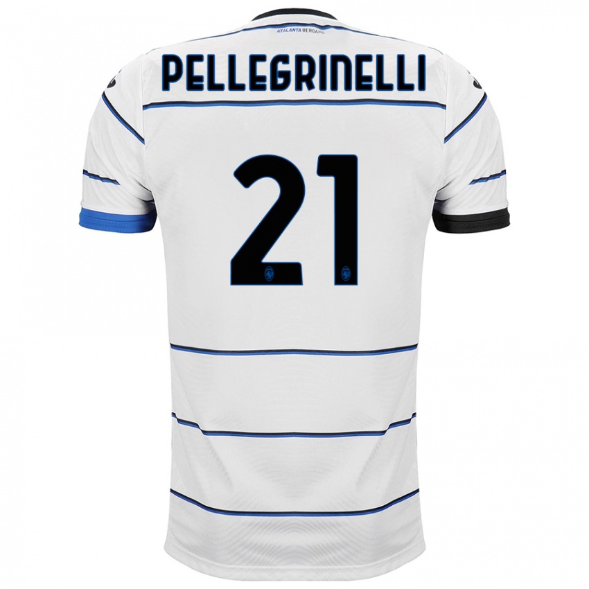 Uomo Maglia Giorgia Pellegrinelli #21 Bianco Kit Gara Away 2023/24 Maglietta