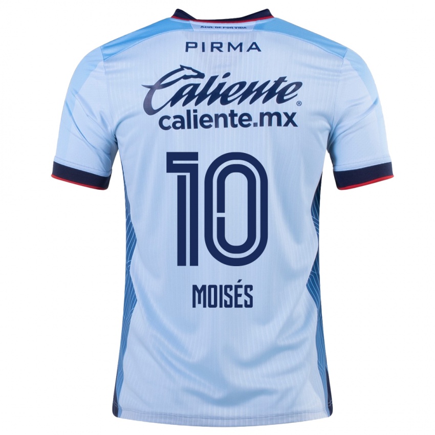 Uomo Maglia Moisés Vieira #10 Cielo Blu Kit Gara Away 2023/24 Maglietta