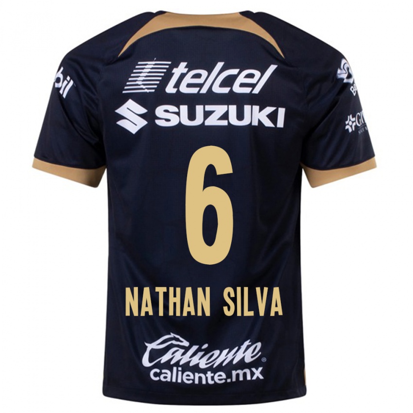 Uomo Maglia Nathan Silva #6 Blu Scuro Kit Gara Away 2023/24 Maglietta