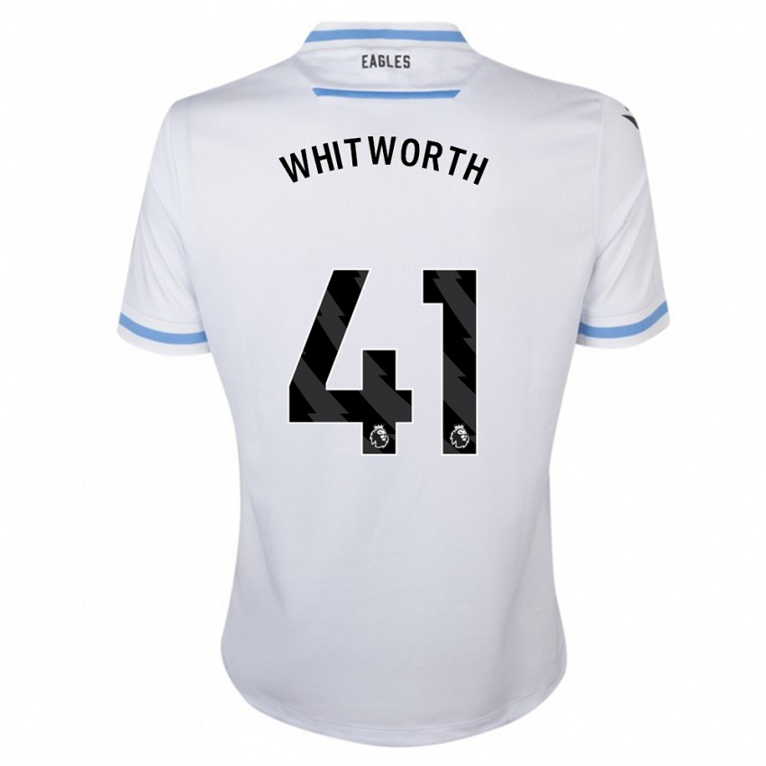 Donna Maglia Joe Whitworth #41 Bianco Kit Gara Away 2023/24 Maglietta