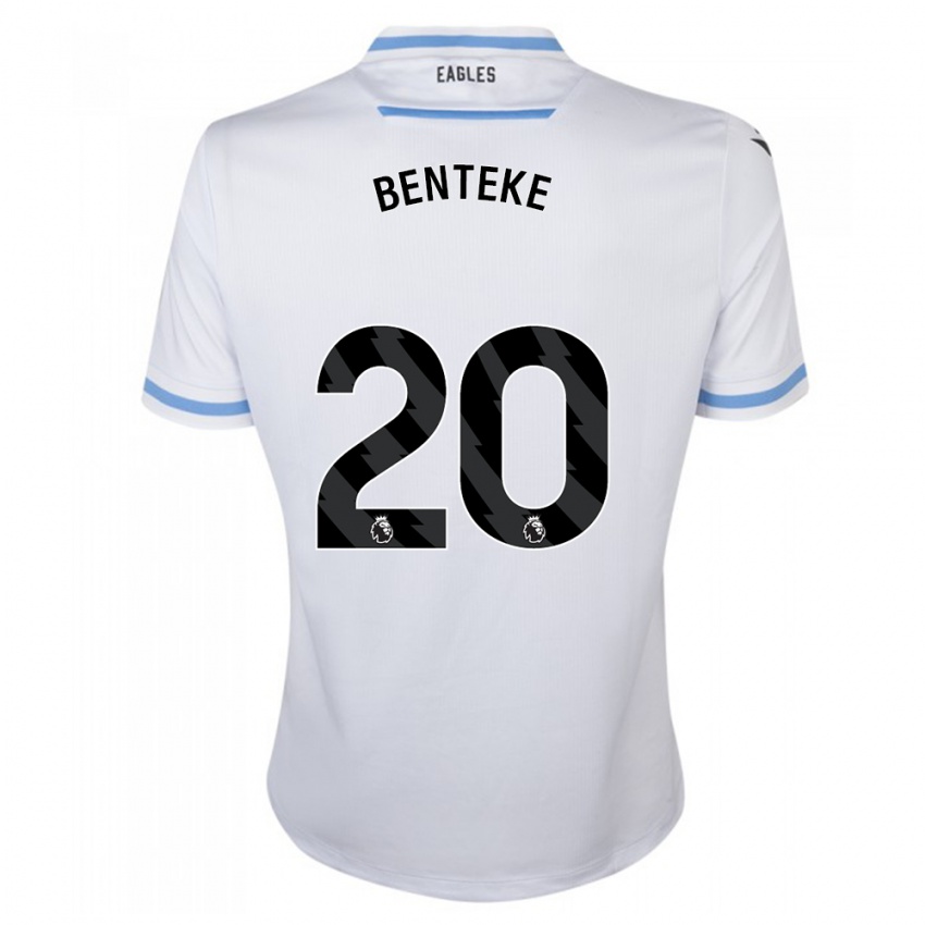 Donna Maglia Christian Benteke #20 Bianco Kit Gara Away 2023/24 Maglietta