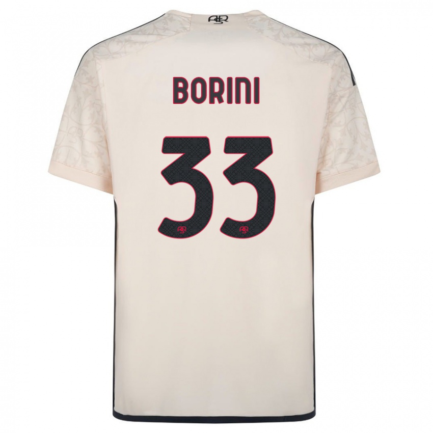 Donna Maglia Joyce Borini #33 Bianco Blu Kit Gara Away 2023/24 Maglietta