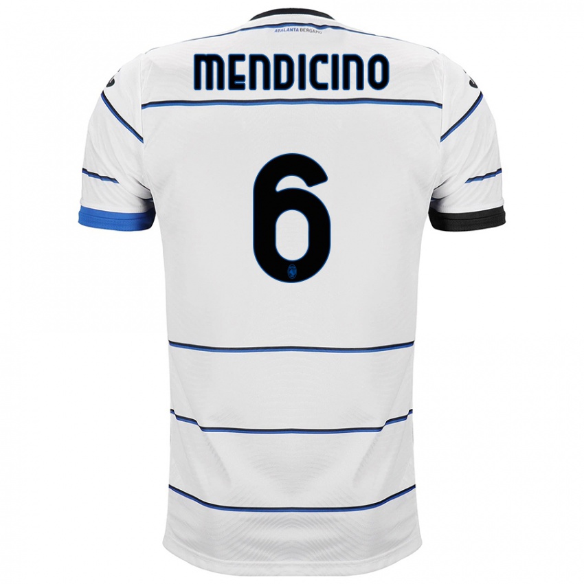Donna Maglia Leonardo Mendicino #6 Bianco Kit Gara Away 2023/24 Maglietta
