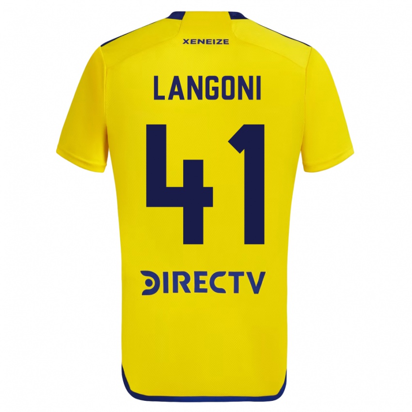 Donna Maglia Luca Langoni #41 Giallo Kit Gara Away 2023/24 Maglietta