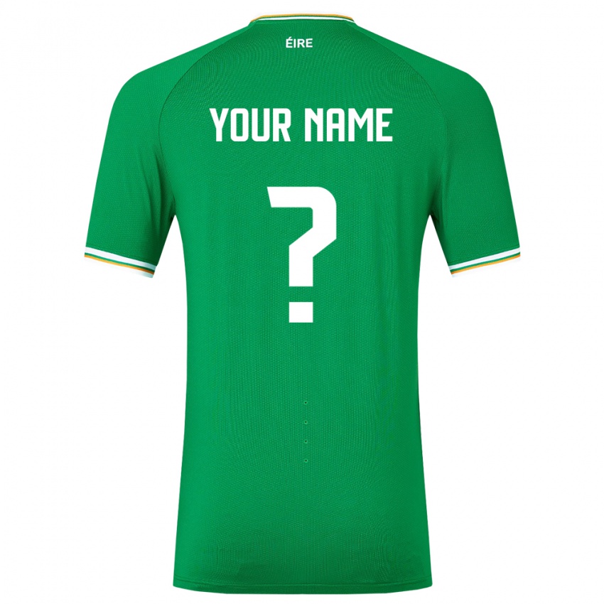 Bambino Maglia Irlanda Il Tuo Nome #0 Verde Kit Gara Home 24-26 Maglietta