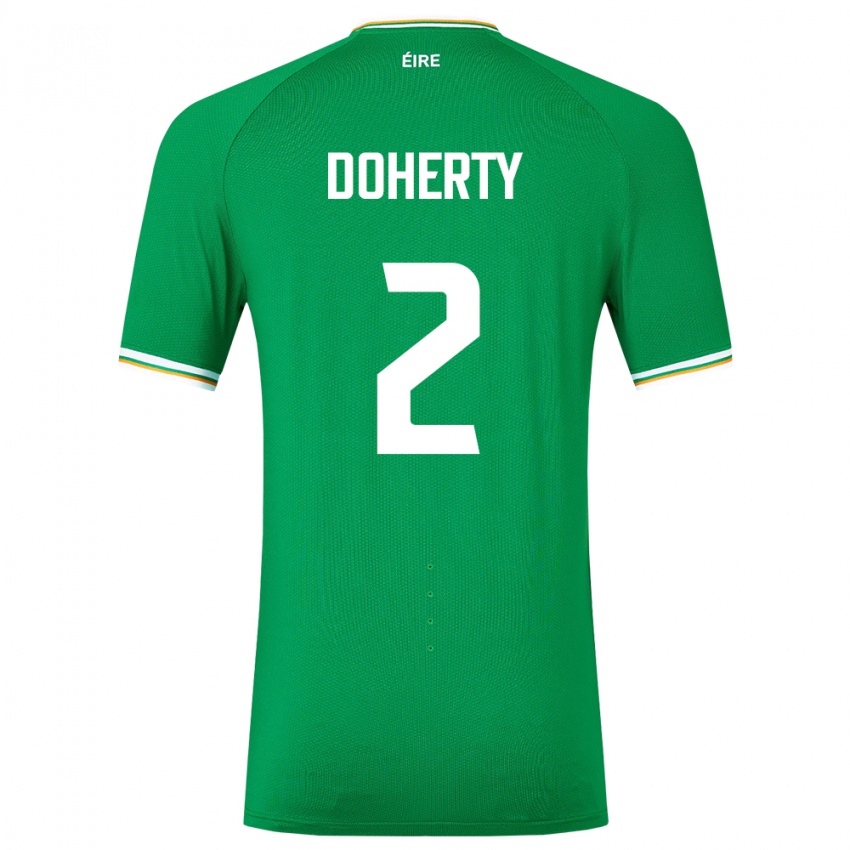 Bambino Maglia Irlanda Matt Doherty #2 Verde Kit Gara Home 24-26 Maglietta