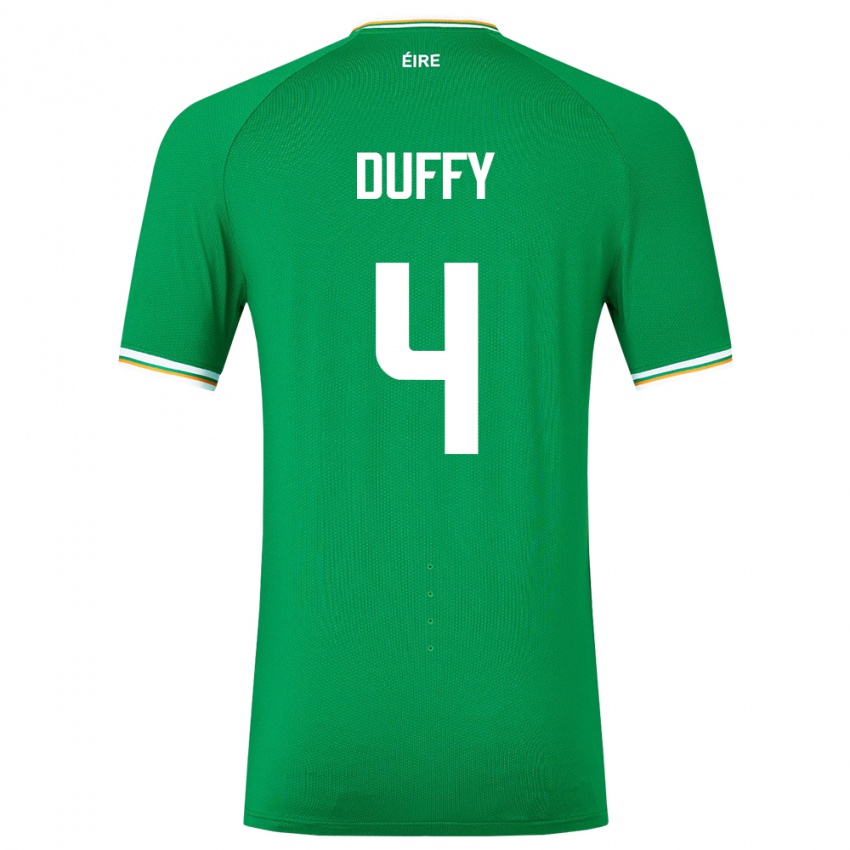 Bambino Maglia Irlanda Shane Duffy #4 Verde Kit Gara Home 24-26 Maglietta