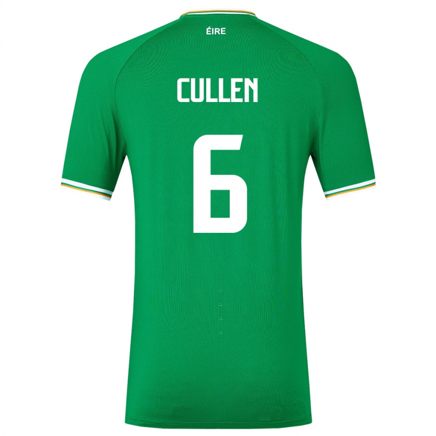 Bambino Maglia Irlanda Josh Cullen #6 Verde Kit Gara Home 24-26 Maglietta