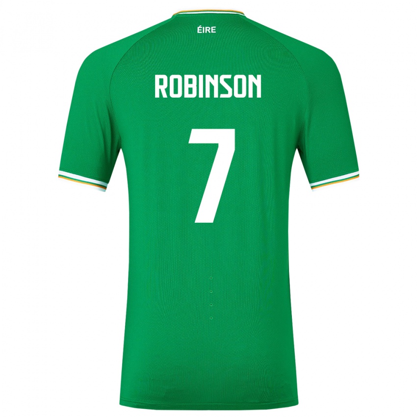 Bambino Maglia Irlanda Callum Robinson #7 Verde Kit Gara Home 24-26 Maglietta