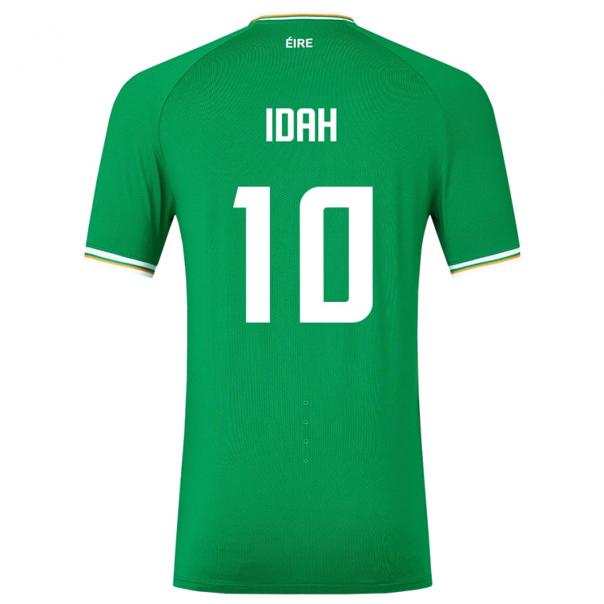 Bambino Maglia Irlanda Adam Idah #10 Verde Kit Gara Home 24-26 Maglietta