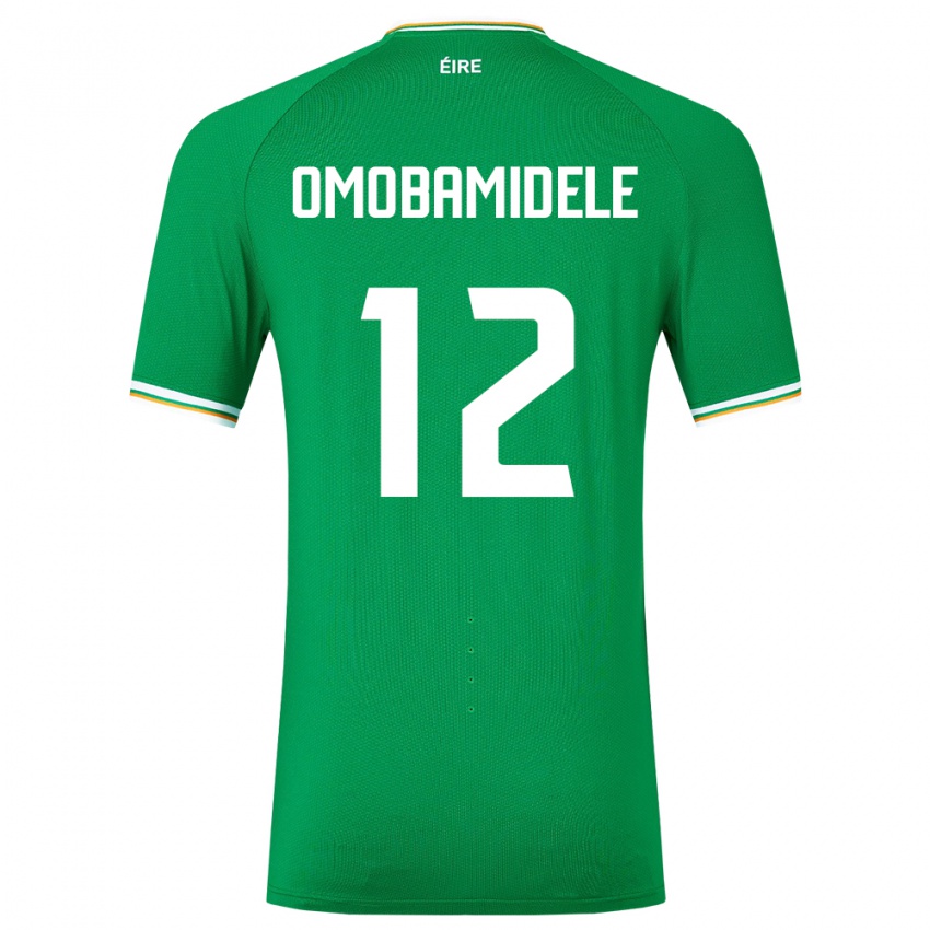 Bambino Maglia Irlanda Andrew Omobamidele #12 Verde Kit Gara Home 24-26 Maglietta