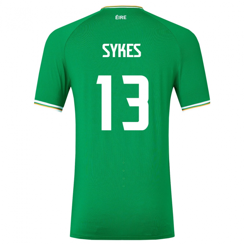 Bambino Maglia Irlanda Mark Sykes #13 Verde Kit Gara Home 24-26 Maglietta